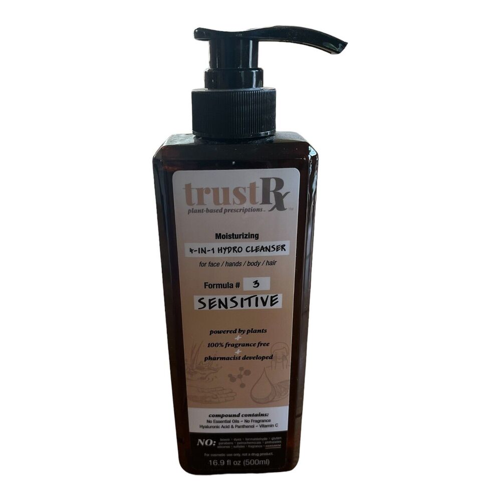 TrustRx Sensitive 4-in-1 Hydro Cleanser 16.9 Fl Oz Formula #3 Plant-Based